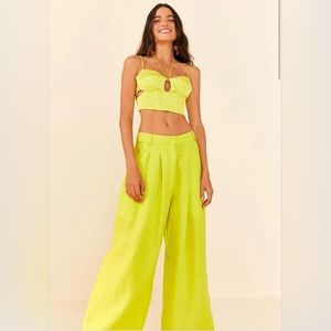 NWOT FARM Rio Lime Green Pants